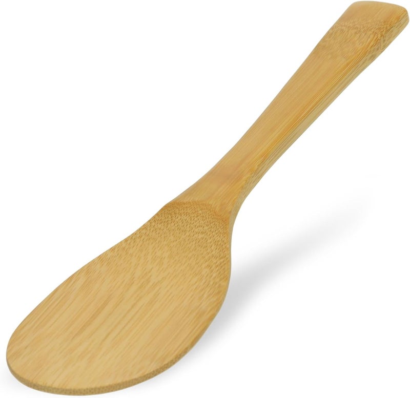 Morikuru Bamboo Rice Paddle 9.05 in (230mm), Japanese Bamboo Shamoji, Lightweight Rice Scoop, Made in Japan - Image 1